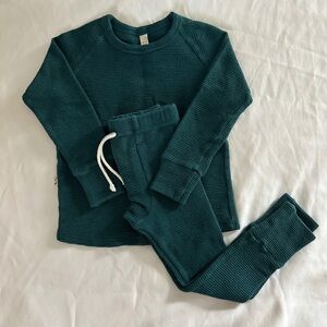 Childhoods Clothing Spruce Waffle Knit Set - 3T